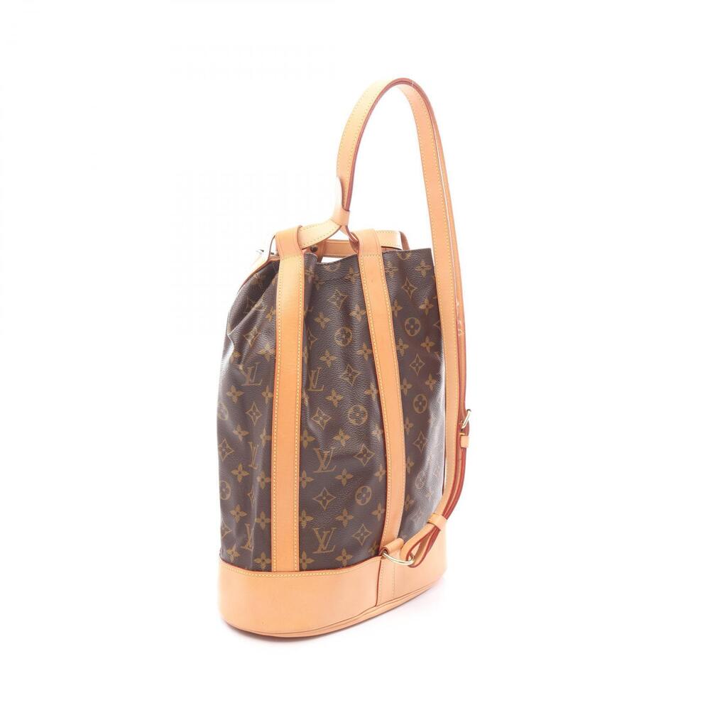 Louis Vuitton Randonee Shoulder Bag Canvas Leather Monogram Brown